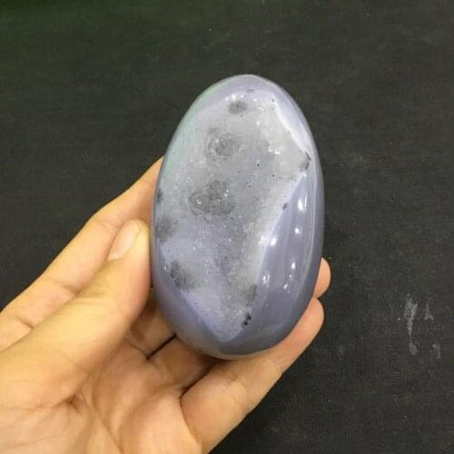 Natural Aagate geode crystal egg Rock Crystal stone egg