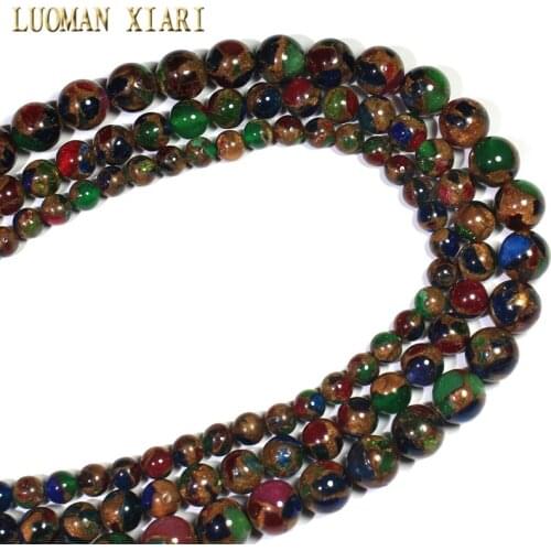 Natural Colorful Nepal Stone Round Loose Beads for Jewelry Making DIY Bracelet Necklace Material 6/8/10 Mm Strand 15