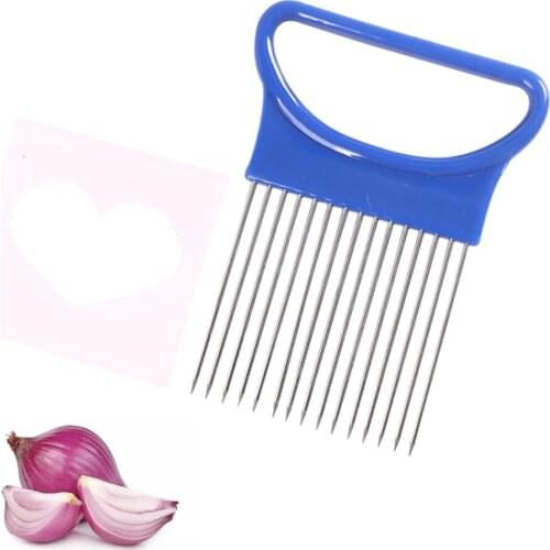 New Shrendders & Slicers Tomato Onion Vegetables Slicer Cutting Aid Holder Guide Slicing Cutter Safe Fork Kitchen Gadgets 2021