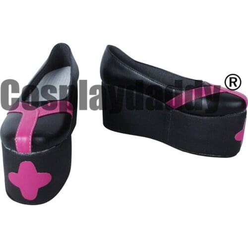 Onmyoji Aoandou Girls Thick Heel Black Daily Cosplay Shoes C006