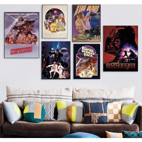 Disney Star Wars A New Hope Retro Poster and Prints Movie Canvas Paintings on The Wall Art Pictures Home Decoration Cuadros