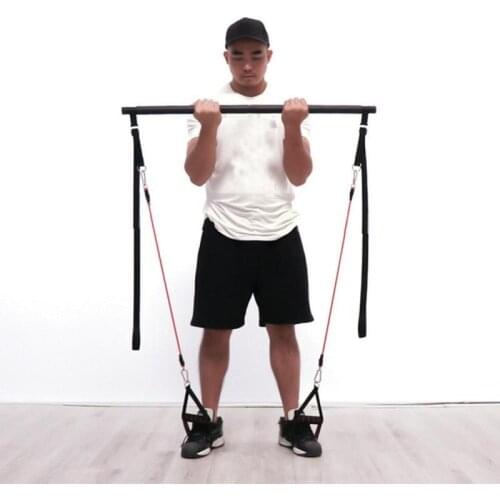 Portable Pilates Bar Resistance Band Yoga Pilates Stick Home Yoga Exercise Fitness Bar with Workout Equipment Training Kit