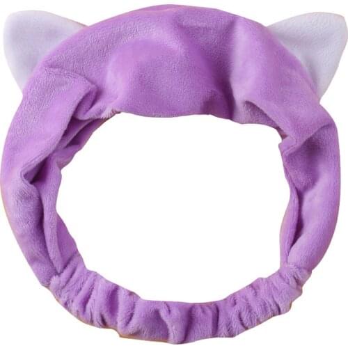 Hair bands for women Soft and delicate Elastic hair bands Cat ears ladies cute cartoon face wash hair band Hair accessories