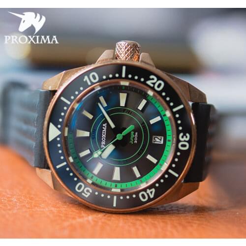 Proxima 2021 Fashion Top Mens Sapphire Glass Mechanical Diving Watch Stainless Steel Fashion NH35 Sports Automatic Clock PX1680