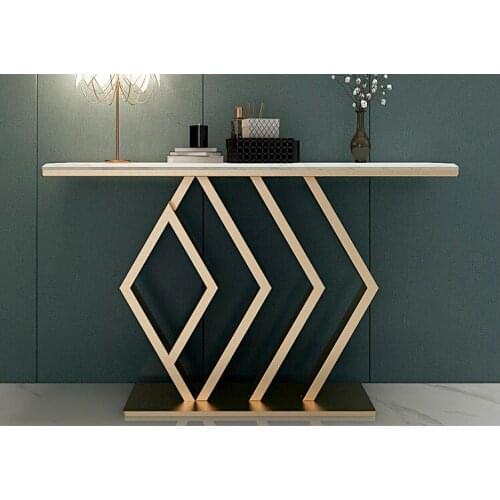 Northern Europe light luxury marble porch modern simple record shelf foyer entry cabinet entrance wall narrow table