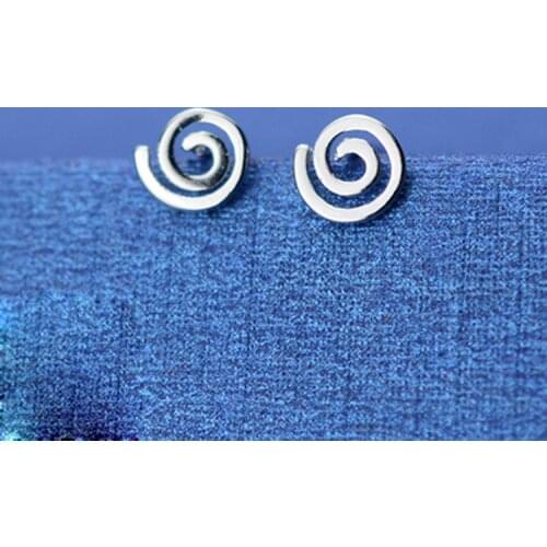 925 Sterling Silver Simple Small Thread Stud Earrings For Women Casual Style Girl Earings Personality Jewelry