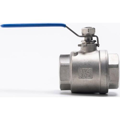 BSPT 1/2" 3/4" 1" 1-1/4" Female Stainless Steel SS304 Two-Pieces Full Port Ball Valve Threaded Valve For Homebrew
