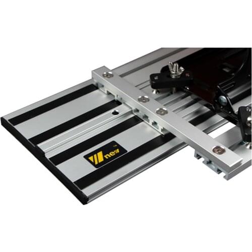 Universal Double-deck Electrotrephine Carving Machine Straight Guide Rail with Adjustable Saw Base for Woodworking DIY Tools