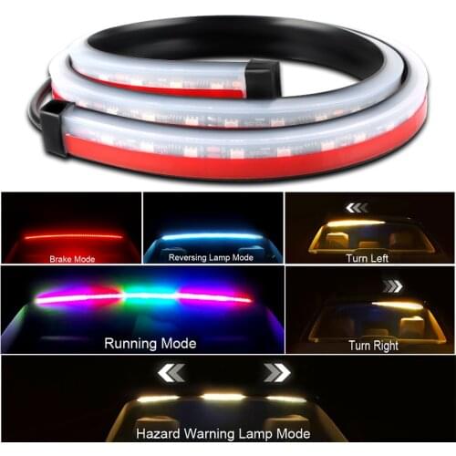 DERI Unverisal 90cm 100cm High Mount Turn Signal Brake Lamp Cars Safety Warning Light Auto Stop Signal Brakes Lamp Accessories