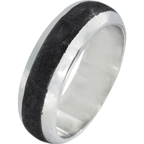 DARK DIAMOND®-Fine alliance of authentic volcanic Lava and 925 sterling silver. Black and porous stone, handmade in Spain