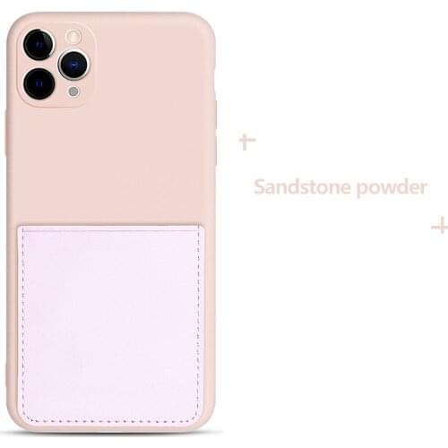Ultra-thin Cute Card Holder Liquid Silicone Phone Case For iPhone 12 11 Pro SE XS max XR X 8 7 6 Plus Luxury Wallet Soft Cover