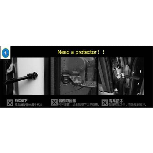 Yimaautotrims Plastic Inner Door Stop Rust Waterproof Protect Cover Trim For Hyundai Elantra 2011 - 2018 / Santa Fe 2012 - 2016