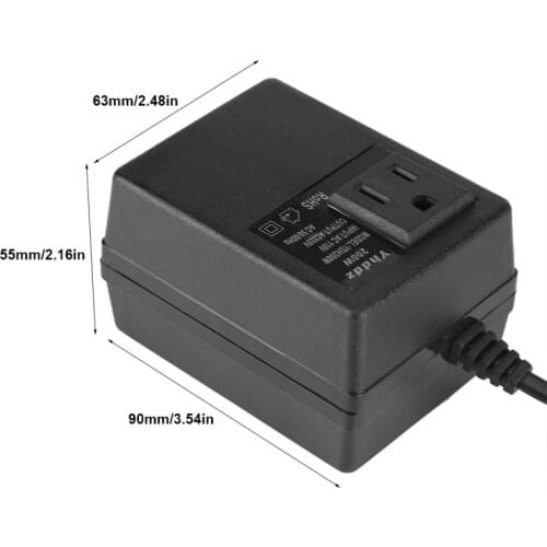1 Pcs 110V to 220V Adapter 200W Journey Travel Adapter 110V to 220V Voltage Power Converter Transformer Tool Wholesale