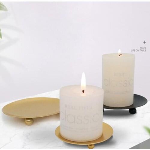 1Pc Candle Holder Home Decoration Bracket Gold-plated Candle Metal Bracket Wedding Party Holiday Art Gift