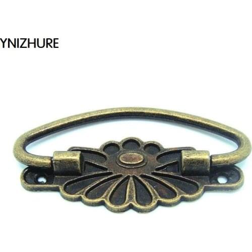 10pcs 79*36mm Special Offer Cabinet Knobs Antique Handle Alloy Small Vintage Drawer Without Printing Type Crystal Pulls