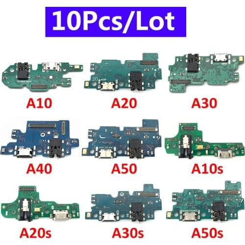 10Pcs/Lot, USB Charging Port Board Flex Cable Connector For Samsung A10 A10S A20 A20S A21S A30 A30S A40 A50 A50S A750 Micro