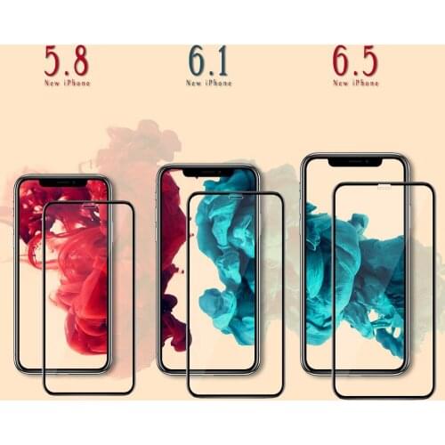 2pcs/set 9H Screen Protector Tempered Glass For iPhone 6.5 XS Max New iPhone 5.8" XS 6.1 inch XR Glass protection