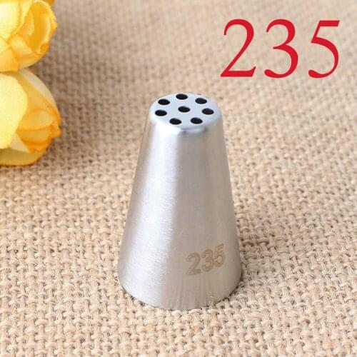235# Multi Open Stainless Steel Nozzle Icing Tip Piping Nozzles Cup Cake Decorating Cream Mouth For Cupcake