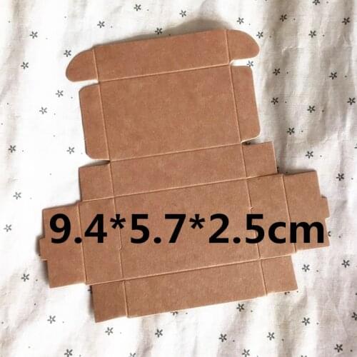 50pcs 9.4*5.7*2.5cm kraft paper for packing kraft packaging boxes DIY wedding candy boxes handmade soap boxes Gift cardboard box