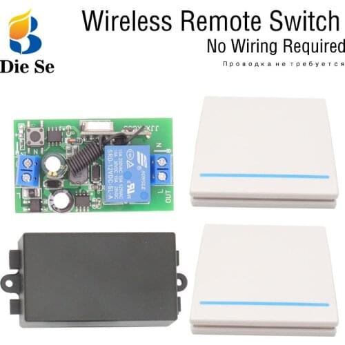 86 Fluorescent panel universal Wireless Remote RF Switch AC 85V~250V 1CH for LED/ Lamp/ Bulb/Light No wiring required