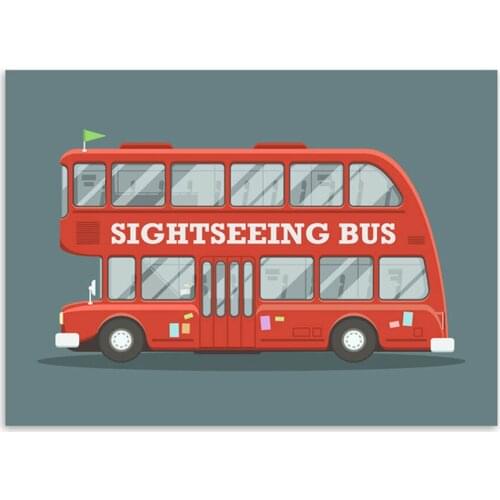 Diamond embroidery sightseeing bus,diamond painting full diamond mosaic picture of rhinestones cross-stitch wall painting 5d art