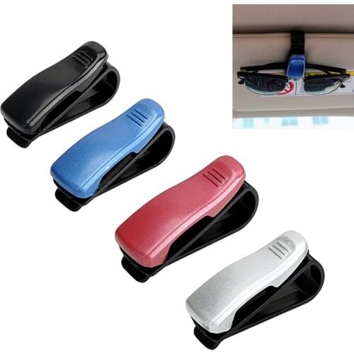 Car Styling ABS Car Sun Visor Sunglasses Holder Fastener Cip Portable Car Glasses Cases Ticket Card Clamp Eyeglasses Clip
