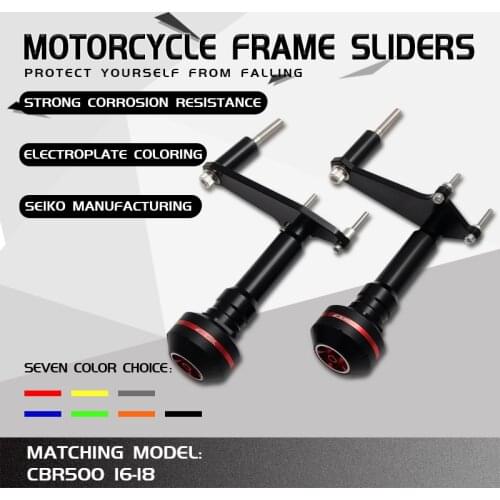 Motorcycle Crash Pad Frame Slider Falling Protection For CBR500R CBR 500R CBR500 2016 2017 2018 Side Stand Enlarger Plate brake