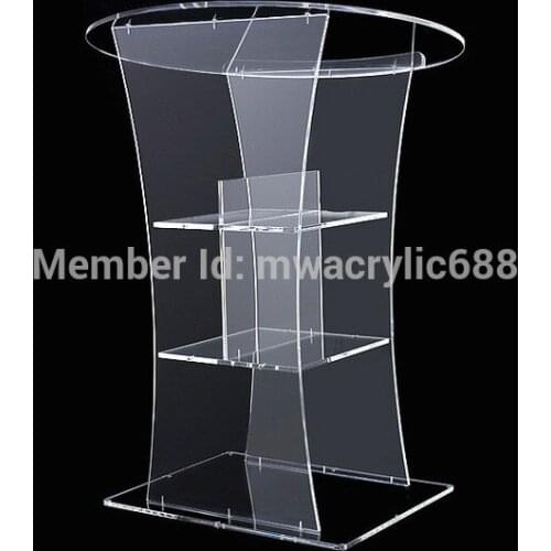 Free Shipping Transparent Modern Design Cheap Clear Acrylic Lectern