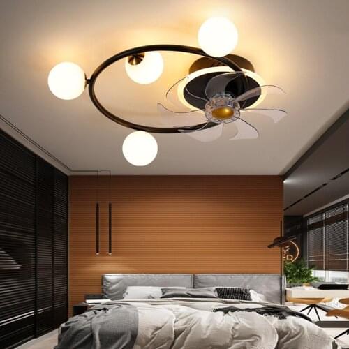 Nordic bedroom decor led lights for room ceiling fan light lamp restaurant dining room ceiling fans with lights remote control