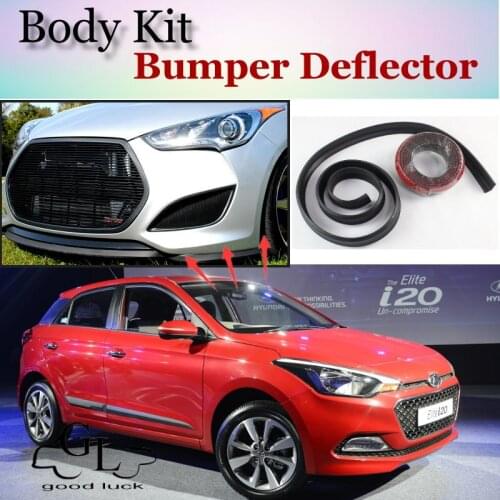 For Hyundai i20 i-Gen Elite Bumper Lip / Front Spoiler Deflector For TopGear Friends Car Tuning View / Body Kit / Strip Skirt