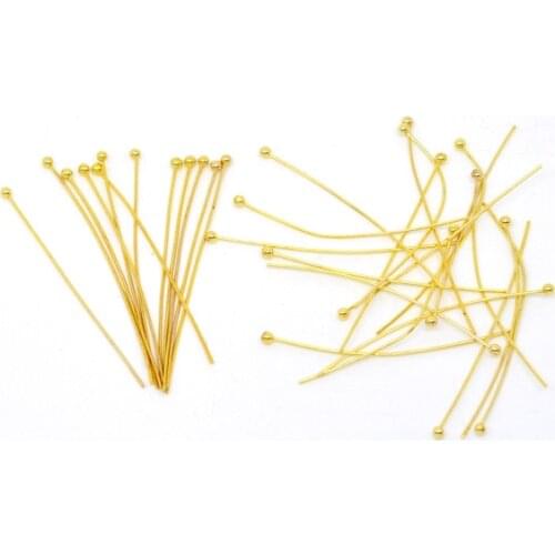 DoreenBeads 400 Gold color Ball Head Pins 30x0.7mm Findings (B10107), yiwu
