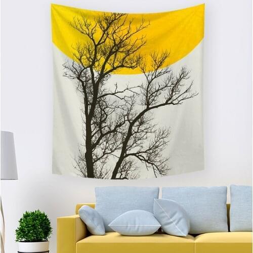 2021 Moon Tapestry Sun Tapestry Tree Wall Tapestry Starry Sky Tapestry Mystic Leaf Hippie Tapestry Wall Hanging For Home Decor