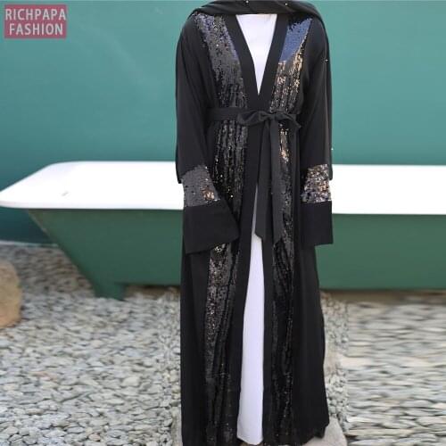 Ramadan Eid Mubarak Arabic Abaya Dubai Turkey Kimono Cardigan Hijab Muslim Dress Caftan Kaftan Islamic Clothing For Women Robe