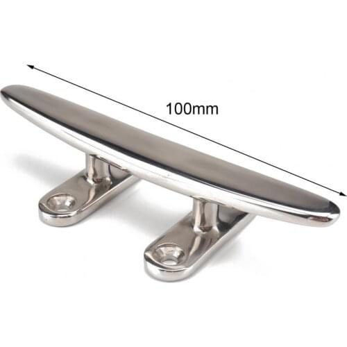 Boat Cleat Anti-rust with Screws 316 Stainless Steel 2 Holes Open Base Dock Cleat for Boat