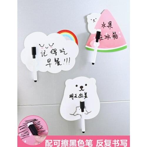Creative Fridge Sticker With Pen Rewritable Message Board 3PCS/Lot Cute Cartoon Decor Wall Message Stickers