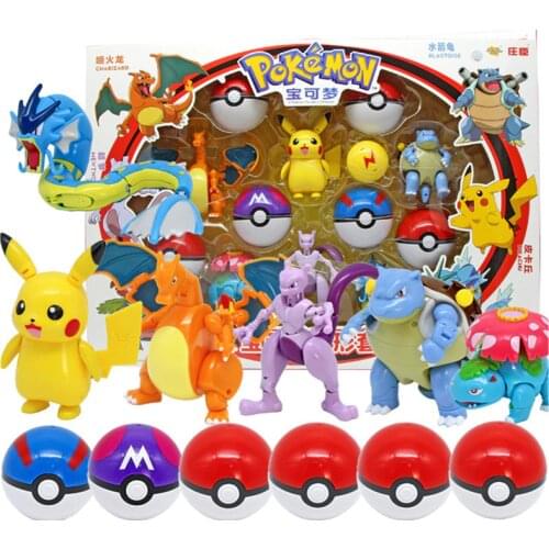 Pokeball toys Elf Pet Deformation Set Golfer Do Pikachu Toys Spitfire Dragon Little Super Dream Pokemon toy
