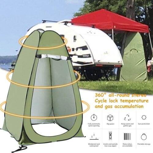 Outdoor Camping Shower Bathing Tent Waterproof Changing Fitting Room Dual Layer Waterproof Anti UV Tourist Tents Anti-UV Mobile