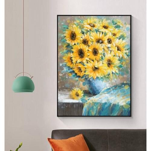 Sunflower Poster And Print Canvas Painting Modern Wall Art Vintage Pictures For Living Room Kitchen Home Decoration no frame