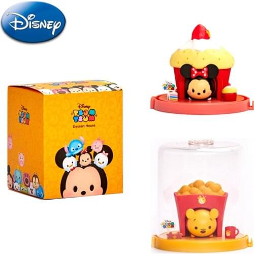 Disney TSUM Series Mickey Mouse Minnie Action Figure Blind Box Mini Doll Peripherals Decoration Mickey Cake Toy Gift Random 1Pcs
