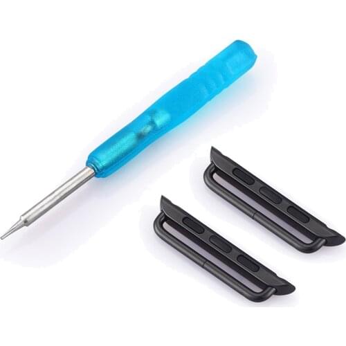 Pair Connectors Clasps for Apple Watch Band 44mm 40mm 38mm 42mm Replaceable Metal tool Adapter iWatch series SE 6 5 4 3 2 strap