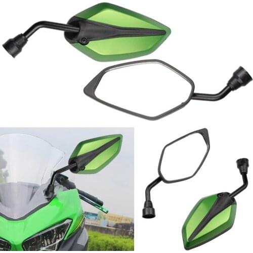 1 Pair Electric Vehicle &bicycle Rearview Mirror Color Mirror Motorcycle Leaf Shape Front Side Rearview Mirror Refitted Mirror