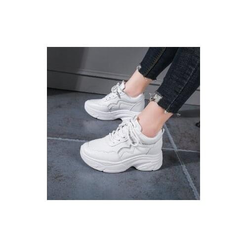 Womens sports shoes breathable casual shoes womens 2021 autumn solid lace up wedge lattice shoes womens sports shoes