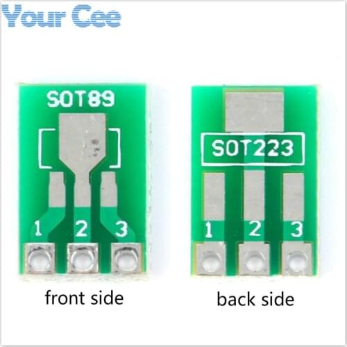 100pcs SOT89 To DIP SOT223 To DIP IC Adapter PCB Board Converter Plate Double Sides 1.5mm 2.3mm to 2.54mm Pin Pitch Pinboard