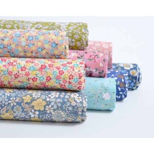 150x50cm Pastoral Style Small Floral Cotton Cloth making Childrens Dress DIY Baby Clothing Clothes Fabric