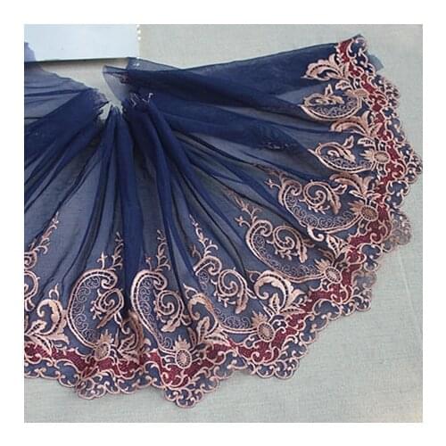 2Yards,10Yards/Lot High Quality Vintage Embroidery Elastic Tulle Lace Trim Lace Fabric Mesh Lace Ribbon Sewing DIY Cloth