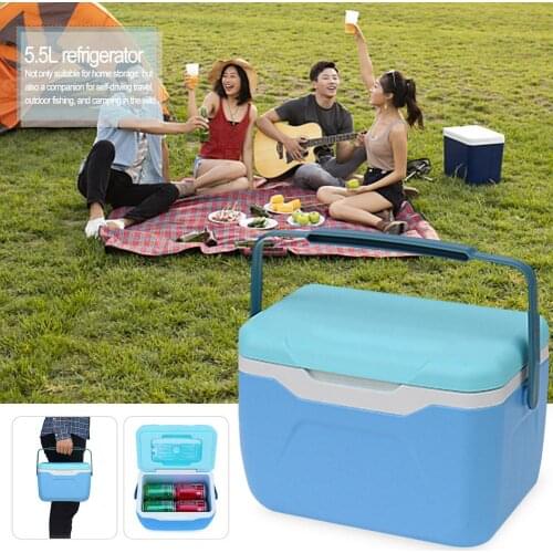 5.5L Portable Cooler Box Outdoor Camping Food Small Cooler Container Thermal Cooler Bag Portable Food Incubator For Travel
