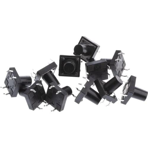 50 Pieces 12x12x11mm PCB Mount Momentary Push Button Tactile Tact Switch