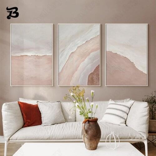 Abstract Landscape Painting Modern Nordic Sea and Beach Posters Canvas Painting Wall Art Pictures for Living Room Home Decor