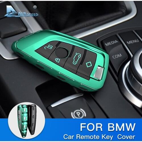 AIRSPEED NEW TPU Carbon Fiber Car Key Case Key Cover Key Protector Shell for BMW X5 F15 X6 F16 F39 F48 G01 G02 G30 Accessories
