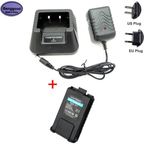 BL5 BL-5 1800mAh Li-ion Battery + CH-5 Rapid Charger for BAOFENG UV5R UV-5R UV-5RA 5RE BF-F8HP DM-5R Plus fit RT-5R RT5R Radio